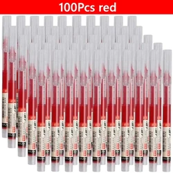 Set of 10 High - Quality Needle Tip Gel Pens - Kawaii Stationery for School and Office Writing (100pcs red)