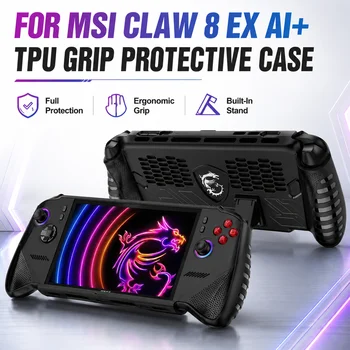 Custodia Protettiva in TPU per MSI Claw 8 EX AI+ con Impugnatura Ergonomica, Supporto Integrato, Antiurto, Antiscivolo, Morbida, Accessori Gaming