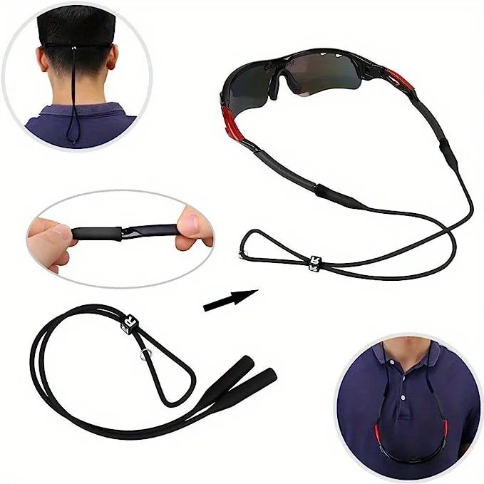 Adjustable Silicone Sunglasses Retainer Straps
