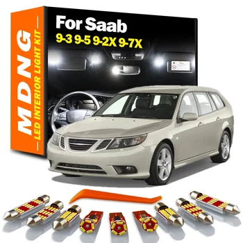 MDNG-Kit d'éclairage intérieur à LED pour Saab 9-3 9-5 9-2X 9-7X, lampe de lecture de carte breton, lampes de voiture gratuites, Canbus brave, 1999-2012, 2013, 2014 1