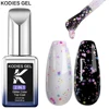 KODIES GEL New Glitter Top Coat Confetti Topper UV Gel Nail Polish Semi Permanent UV/LED Nail Gel Finish Mix Sequins Manicure 1