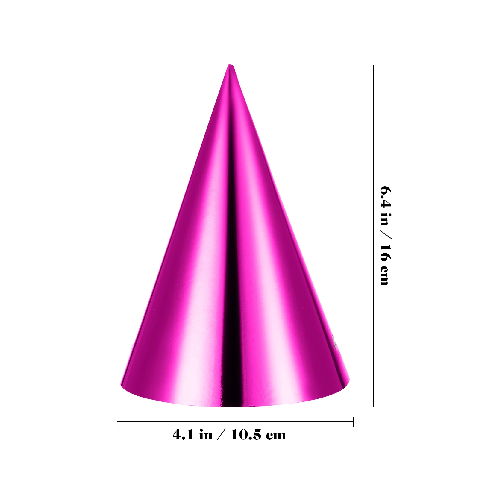 Children's Party Hat Paper Metallic Cone Colorful Decorations Aluminum Foil 12 Pcs