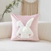 1-2PCS Easter decoration pillow cover rabbit soft comfortable home room decoration sofa cushion cover Easter Bunny Pillow Covers 6