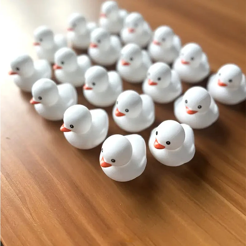 1-100 pcs White Rubber Ducks, Toys Squeaky Rubber Ducks Cute Float Duckies for  Birthday Party Favors Class Prizes Car Decor 3