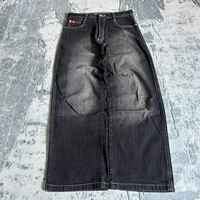 American Fashion Hip Hop Joker Oversized Jeans Women Street Y2K New Clearance Spot Hot Mopping Wide-leg Pants Unisex Loose Jeans - Image 2
