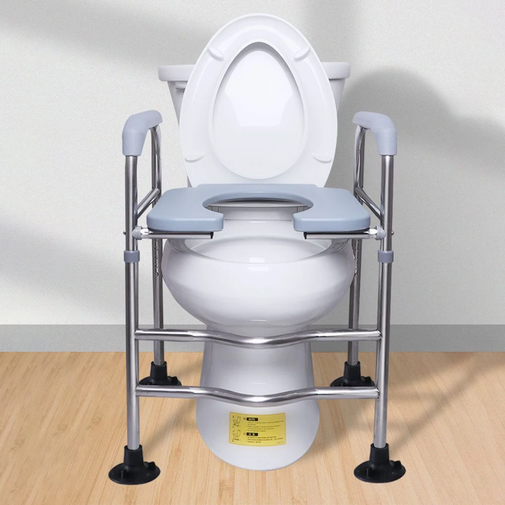 Raised Toilet Seat High Toilet Seat Height Adjustable Elevated Stainless Steel Riser for Pregnant