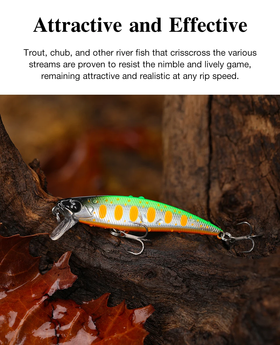 TSURINOYA INTRUDER 71S sinkender Köder, 71 mm, 10 g, große Forellen-Kurbelköder, Angelköder, künstliche Minnow-harte Köder, Hecht, Bass-Stecker – Detail 9