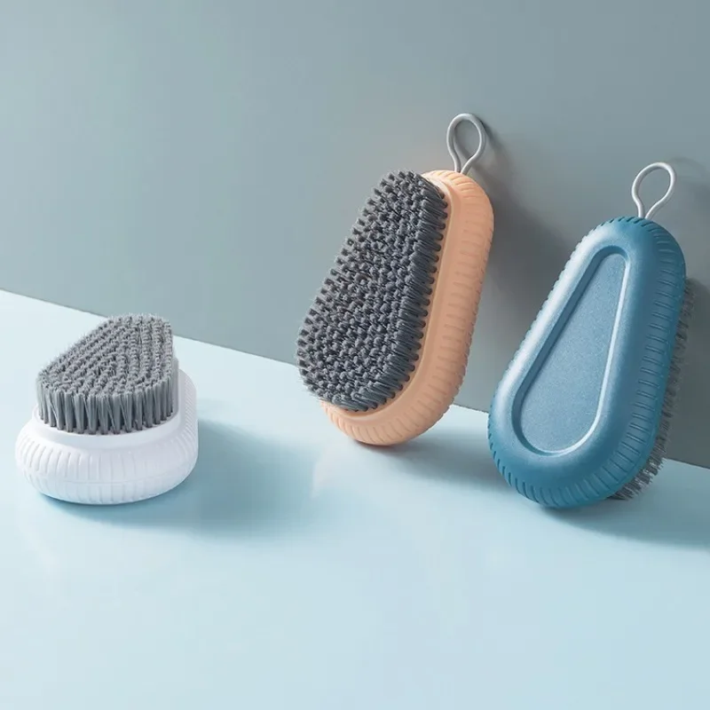 1Pc Plain color plastic soft-wool laundry brush shoes washing clothes brush board brush shoes brush 3