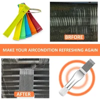 FCR6 – ensemble d'outils de peigne à ailettes pour climatiseur, redressage, évaporateur, brosse à condensateur, réparation de radiateur, ensemble propre 5
