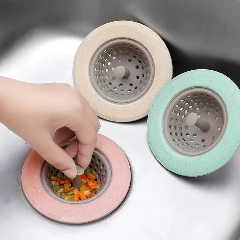 Description Picture 2 of itemSilicone Bathroom Sink Drains Bathtub Plugs Strainers Sewer Hair Filter Bath Drain Stopper Sink Floor Drain Kitchen Accessories