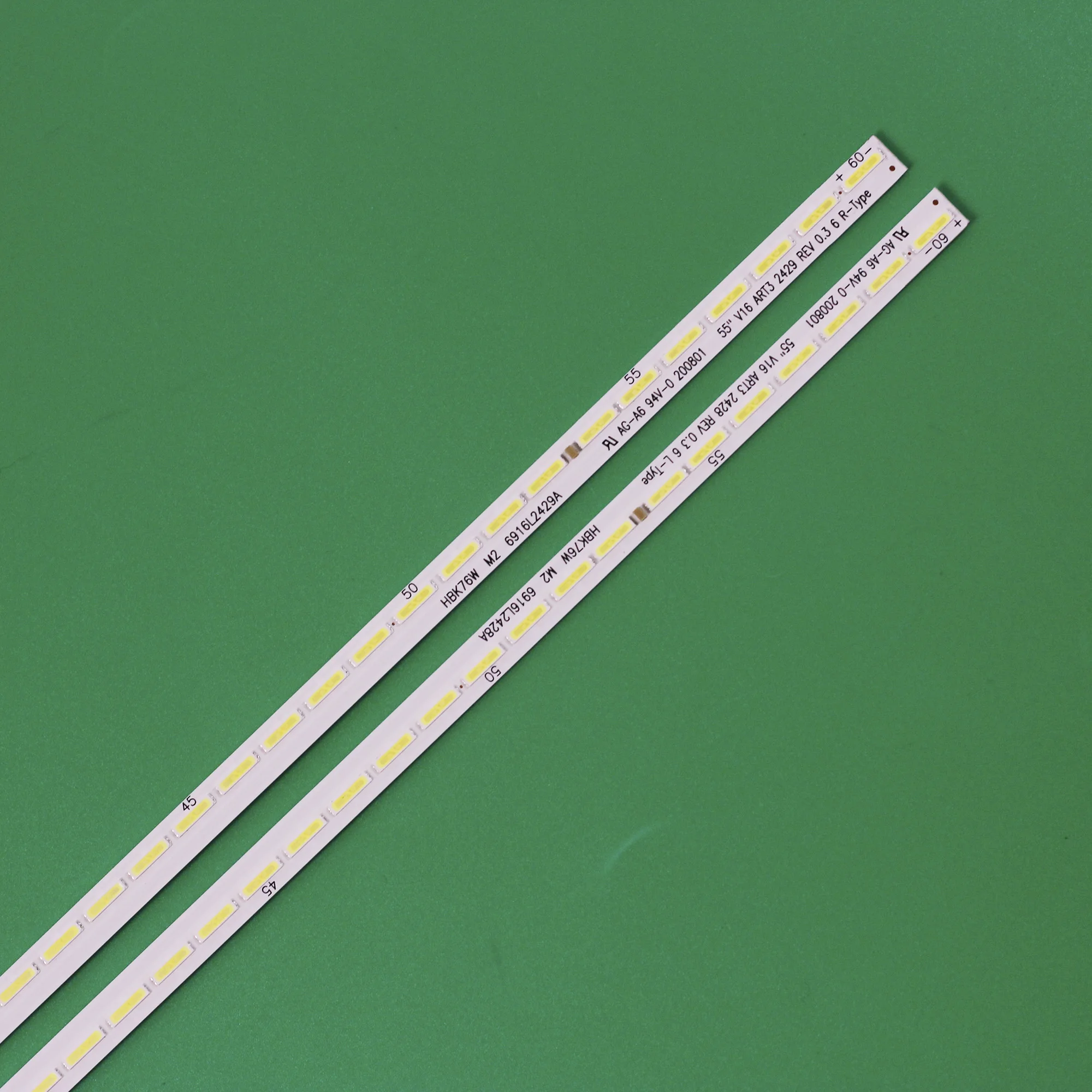 Kit de Tira de Luz de Fundo Led 2pin 55lj615v 55lw340c 55uh7700 55 V16 Art3 6916l2428a 6916l2429a 2428a Lc550euefjm1 55lh6000 Pcs - Imagem 6