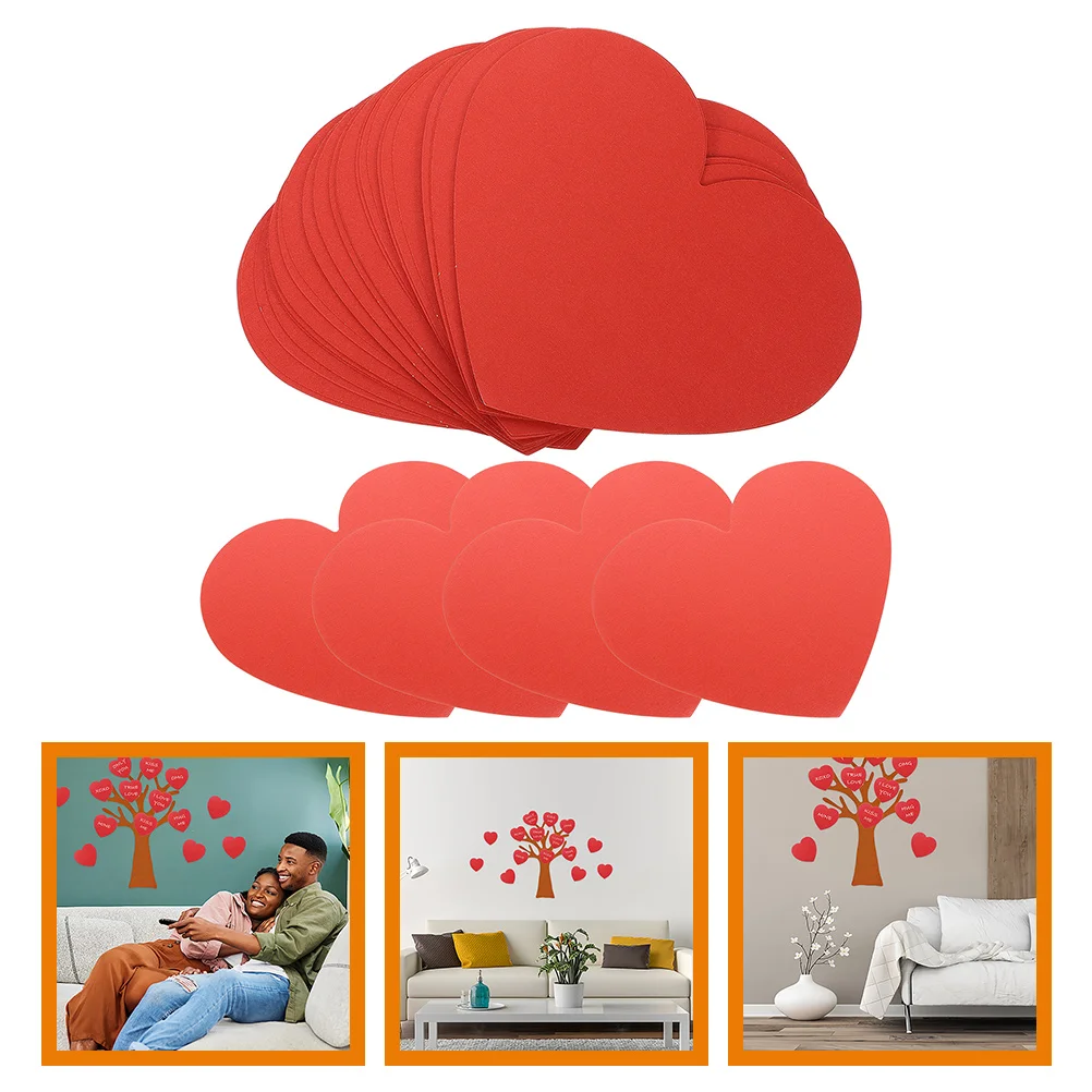

100Pcs Heart Shaped Cards Valentine Gift Cards Blank Heart Shaped Cards Heart Paper Cutout