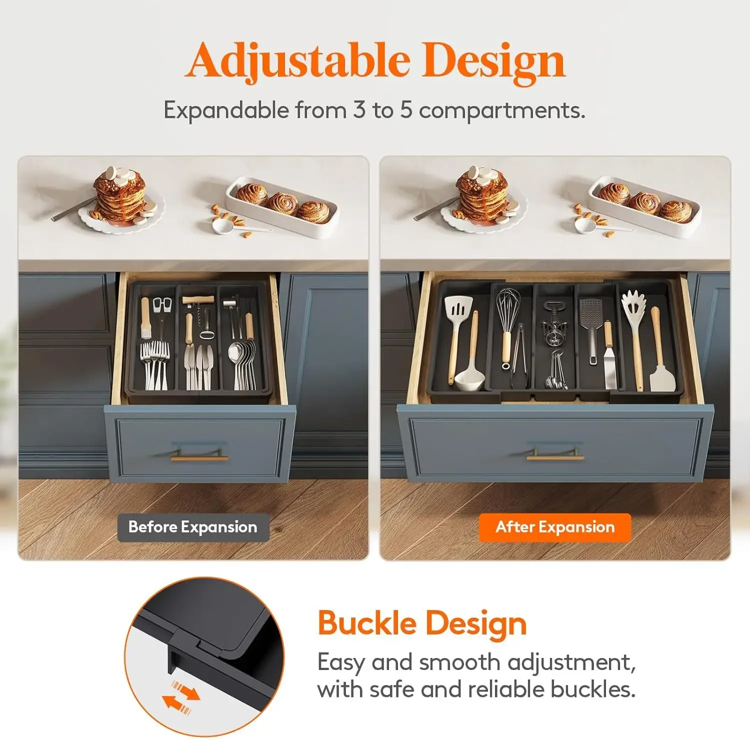 Expandable Cutlery Drawer Organizer 5