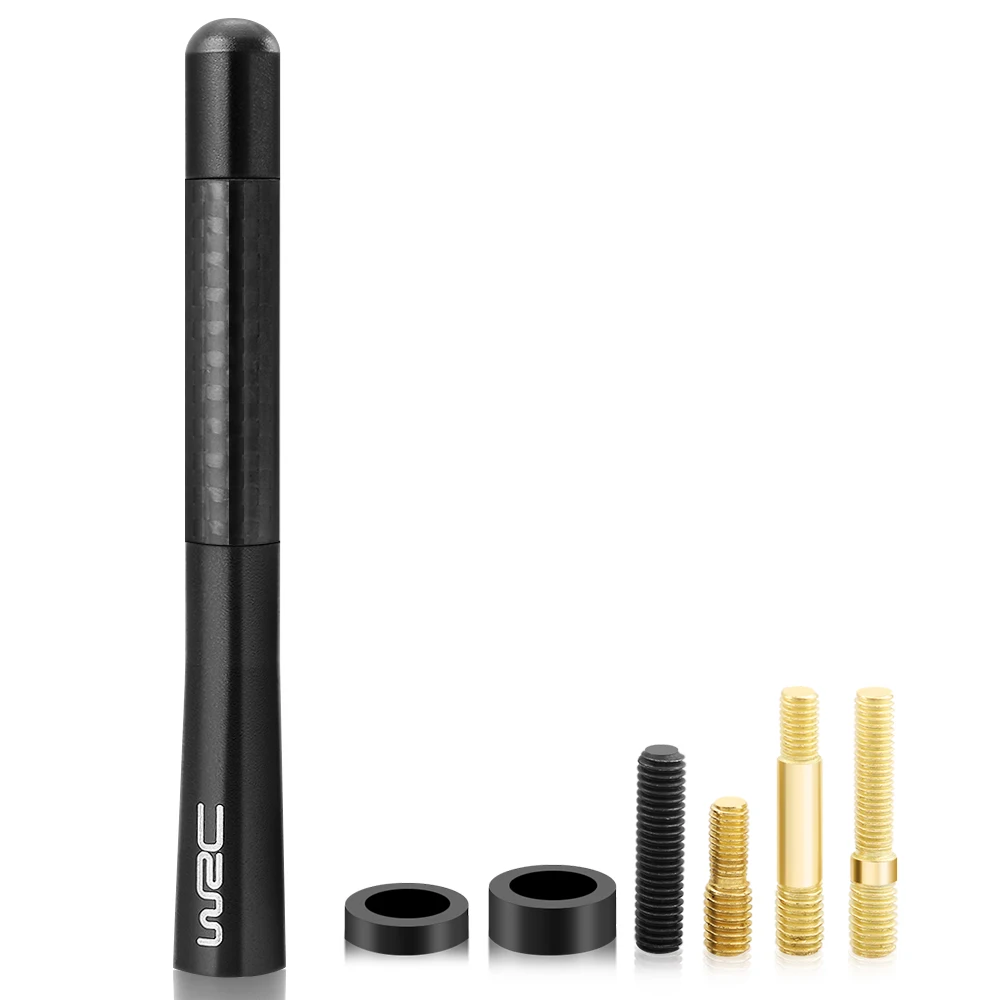 Antenna Radio Corta In Fibra Di Carbonio Da 12Cm Per Fiat Florino Qubo Ducato Bravo Doblo Linea Punto Stilo Iveco