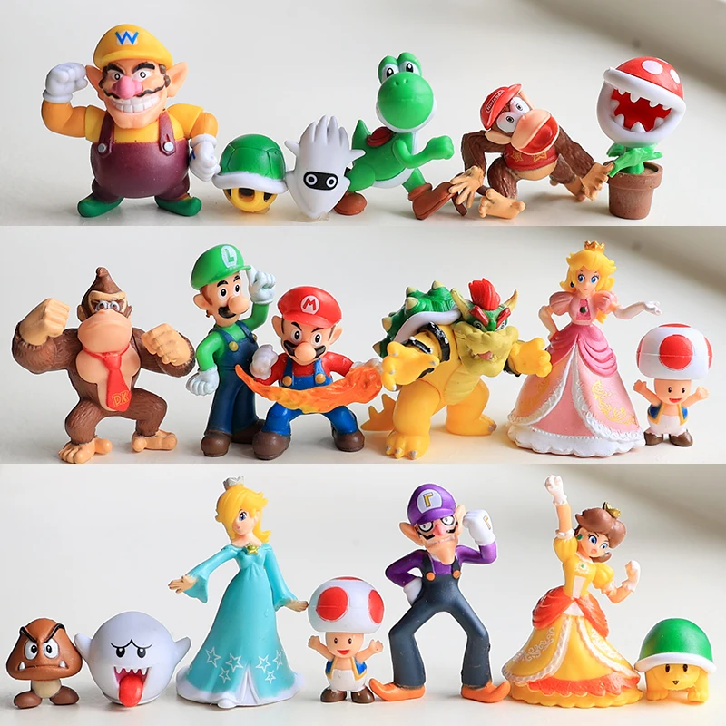 Mario Toys Mario Luigi Odyssey Figures Mario Bros Racing Action Figures Mario Pvc Toy Figures Super Mario Anime Figure Model