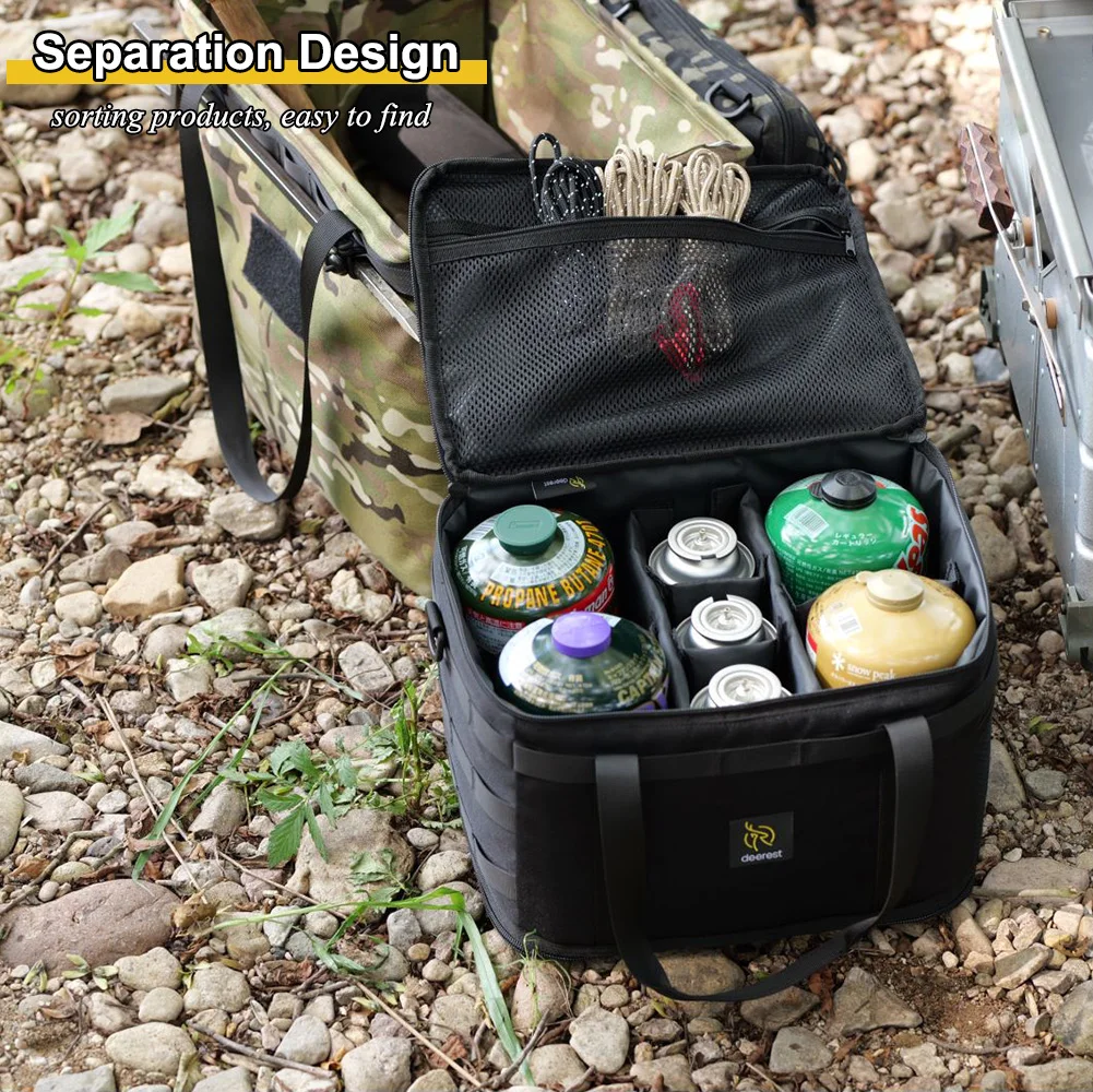 Deerest Camping Storage Bags Multifunctional Outdoor Tool Storage Bag Collapsible Hiking Travel Lamp Meal Bag Camping Supplies