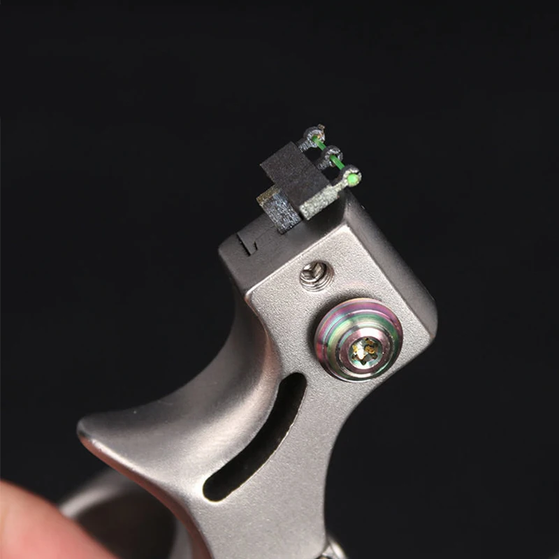 304 Stainless Steel Ring Slingshot Venomous Sting Fast Pressing Clip Flat Rubber Band Slingsshot Outdoor Hunting and Shooting 5