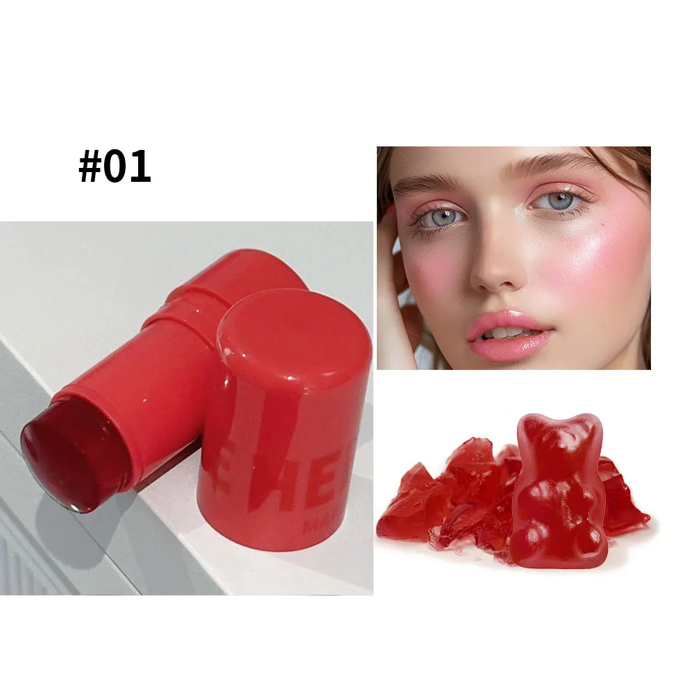 thumbnail image 1 of Jelly Blush Lip Gloss Stick for Lazy People to Contour, Even Skin Tone, Brighten and Color, Easy to Apply for Both Lips and Face, 1 of 5