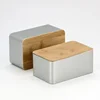 1pcs Square Metal Tea Packaging Box With Bamboo Lid Money Coin  Neatening Candy Key Silver Storage Empty Boxes Pill Organizer 3
