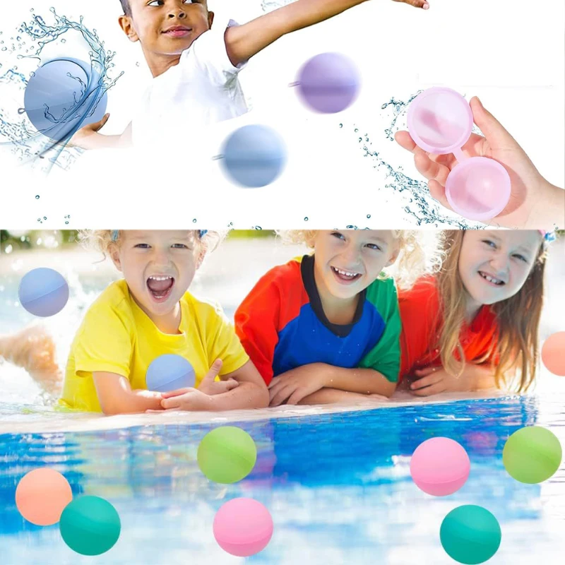 Reusable Water Bomb Splash Water Balloons Silicone Absorbent Balls Pool Beach Play Toys Outdoor Party Favors Fight Games