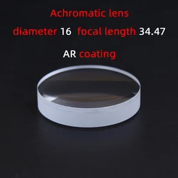 Enhanced Achromatic Cemented Optical Glass Lens, 16mm Diameter, 47mm Focal Length, Broadband Coated (400 - 700nm) - Other