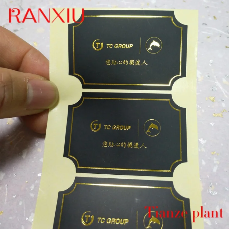 Custom Custom Waterproof Round Gold Foil  Logo Thank You Sticker Labels Self-Adhesive Stickers For Packaging Label