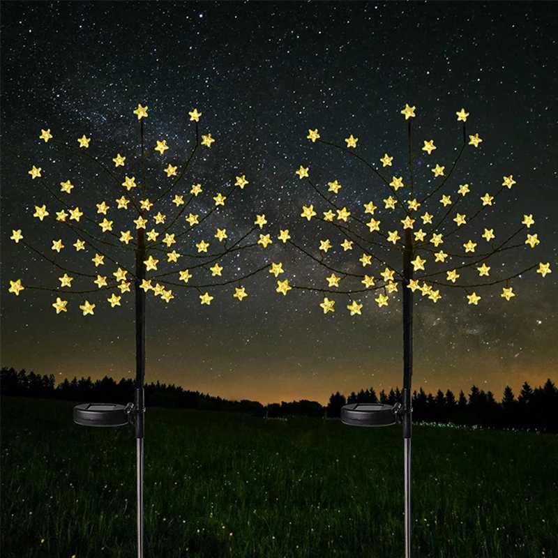 best solar light for home 1pc Star Solar Garden Light Nightlamp Outdoor Waterproof Courtyard Pathway Landscape Decor Gypsophila Led Lawn Decoration NEW solar deck post lights