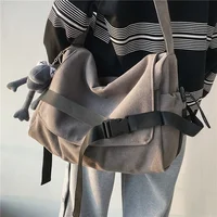 Sac messager en toile dames grande capacité sacs à main sac à bandoulière jeunes filles étudiants sacs d'école mode hommes sacs à bandoulière Bolsos 2