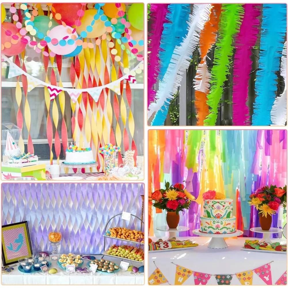 5 Rollos Papel Crepé Verde Y Marrón – Serpentinas Para Bodas, Cumpleaños Y Baby Shower (82.6 Pies)