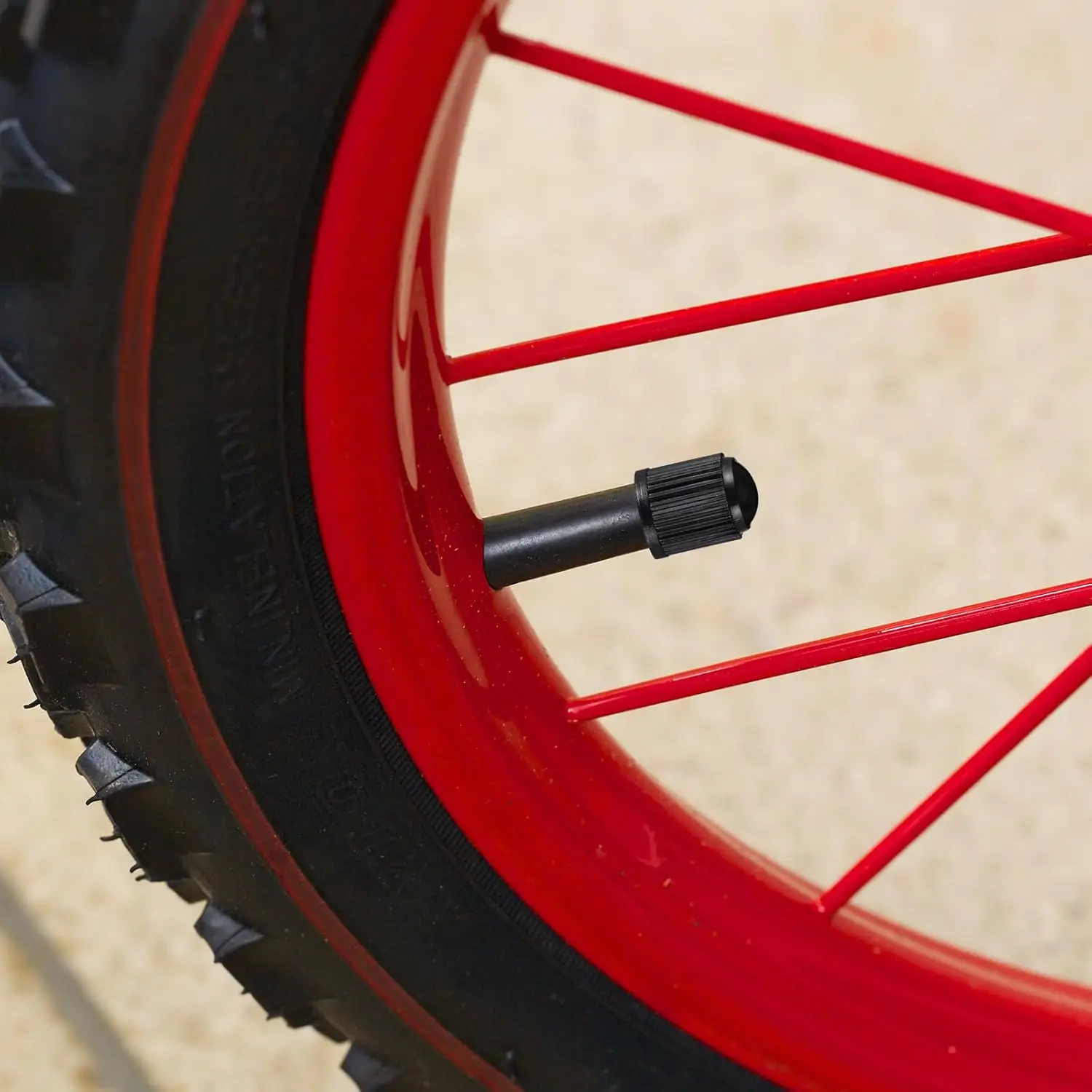 Sleek Black Universal Tire Valve Stem Cap with O-Ring
