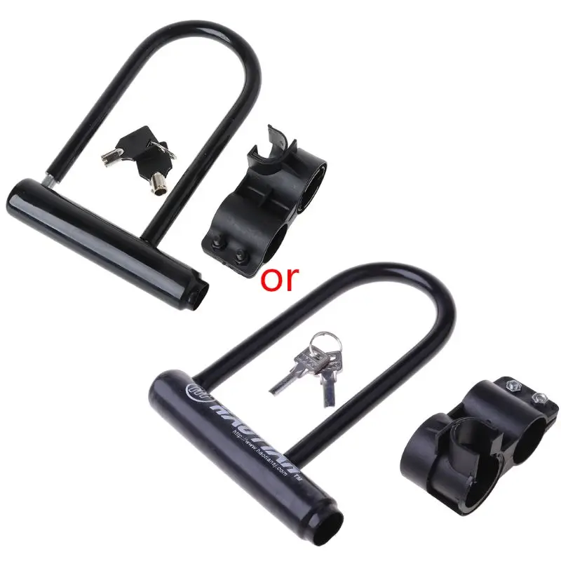 Heavy-Duty Steel U-Lock with Keys for Secure Cycling and Scooting