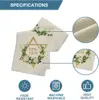 Spring Hexagram Flowers Passover Linen Table Runner Party Decoration Washable Dining   for Kitchen  Decor 5