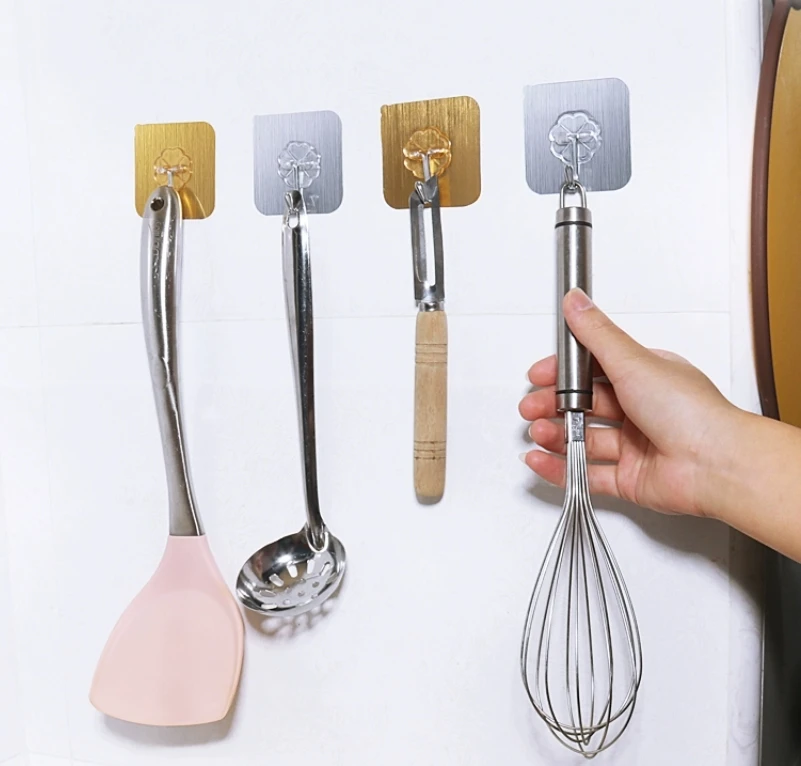 

Крючки прозрачные настенные, 6 х6 см, 20 шт.