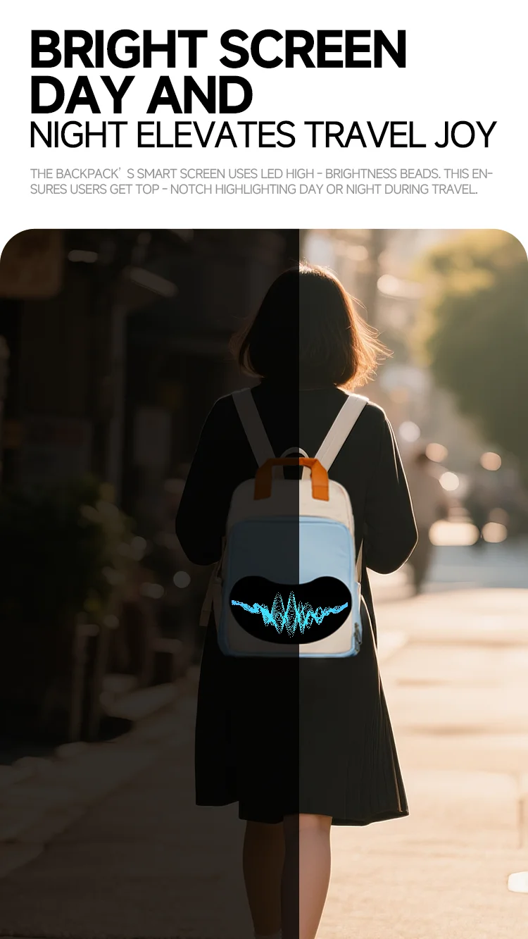 LED Display backpack woman multimedia backpack Travel Bags DIY Smart backpack Sc