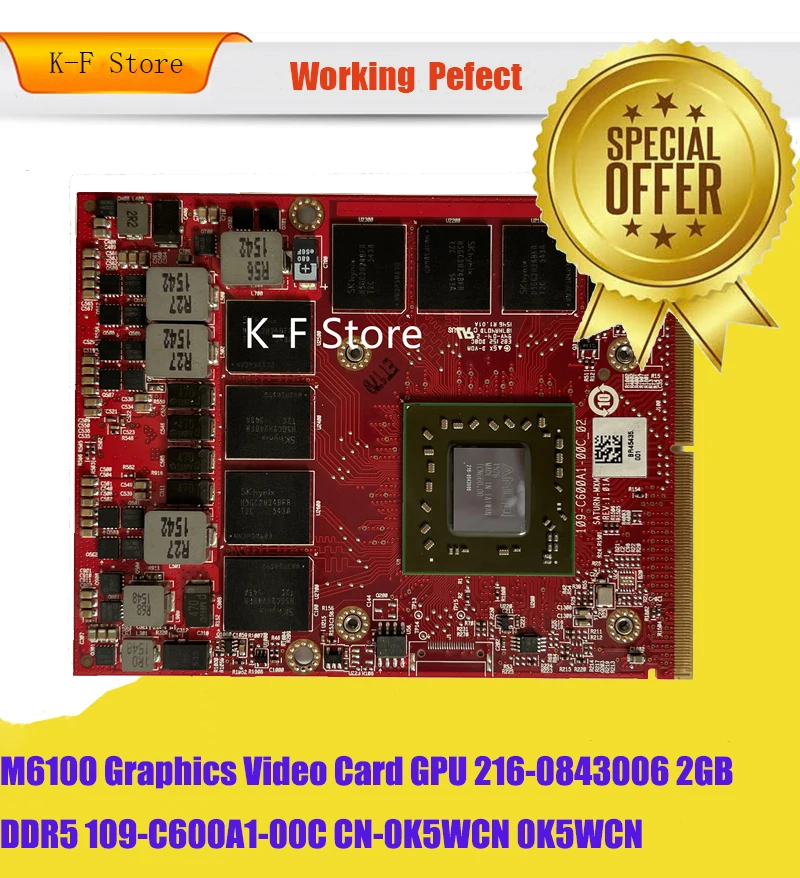 Kai-Full Cn-0K5Wcn K5Wcn Nuovo Per Dell Precision M6800 M6600 Firepro M6100 Scheda Grafica Video Completamente Testata