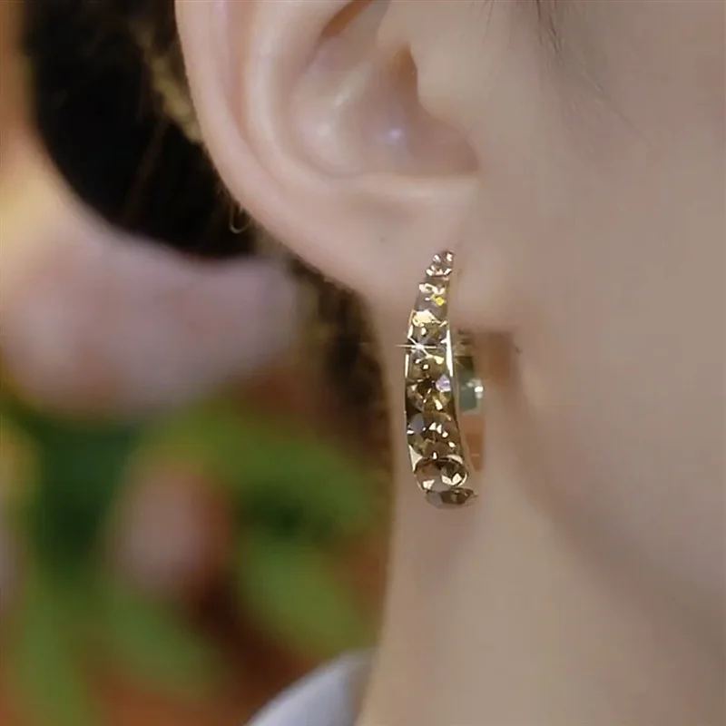 Zircon Circle Earrings For Women Fashion Personalized Daily Accessory Party Jewelry Birthday Anniversary Gifts stud earrings dangle earrings hoop earrings drop earrings pendant earrings long earrings crystal earrings ear loops jewelry geometric earrings