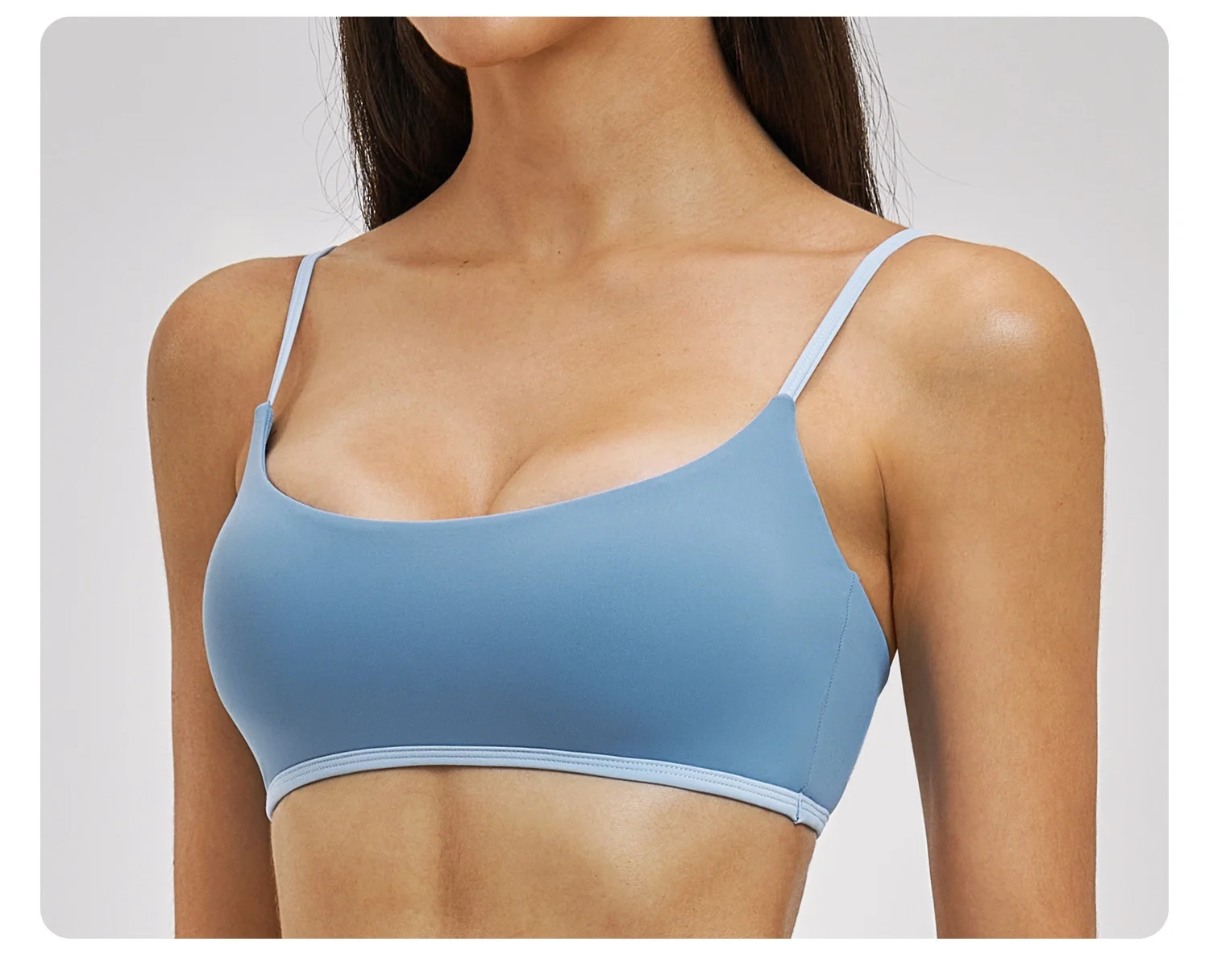 Women Sports Bra False Two-piece Push-up Shockproof Running Bra_voghion.com