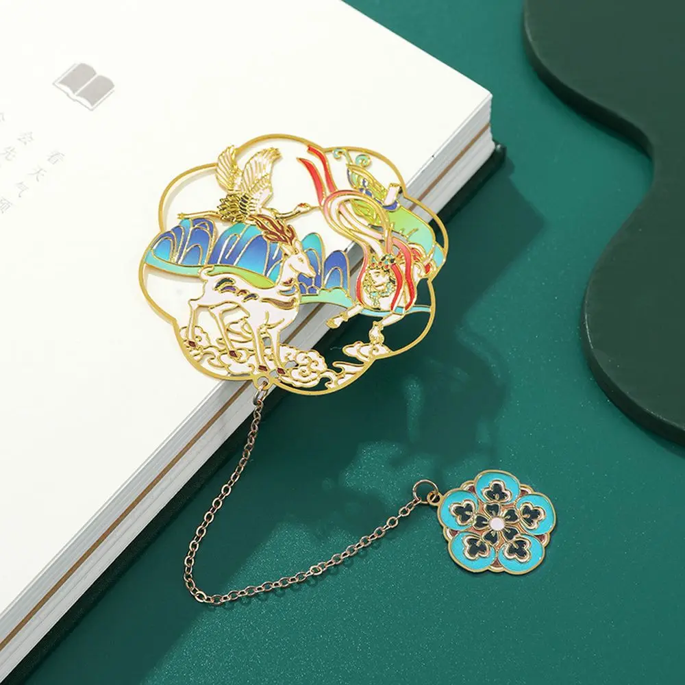 

Латунная Закладка для книг с листьями, полый металлический Закладка для книг, винтажная зеркальная латунная Закладка в китайском стиле