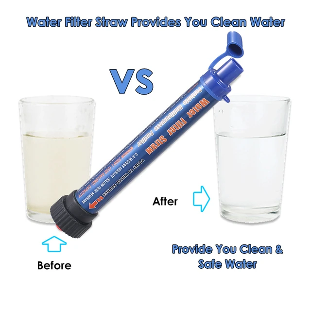 Outdoor wild life emergency direct drinking water filtering tool  Disinfection individual water purifier Portable filter straw