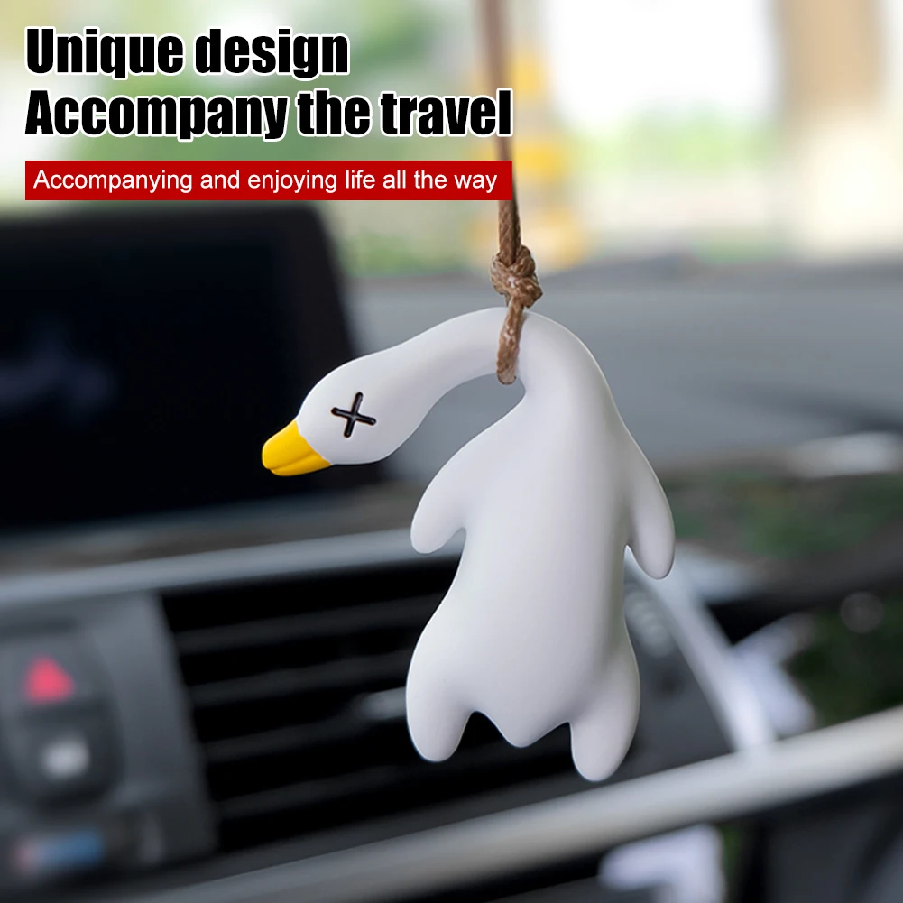 

Car Hanging Pendant Rearview Mirror Decoration Cute Roasted Duck Car Mirror Ornaments For Women Girl Car Interior Accessories