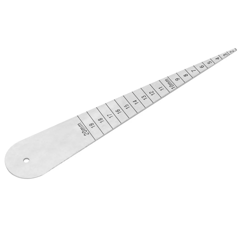 스테인레스 스틸 필러 눈금자 1mm 정확도 1/16-3/4(2-20mm) 필러 측정 도구 미니어처 미터법 및 영국식 시스템