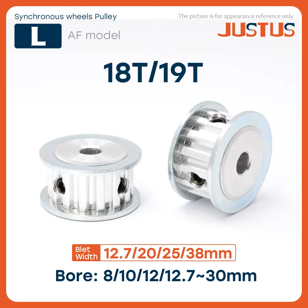 

L Type Timing Pulley AF Type 18T/19Teeth Bore 8/10/12/12.7-30mm for 12.7/20/25/38mm Width Belt Used In Linear Pulley