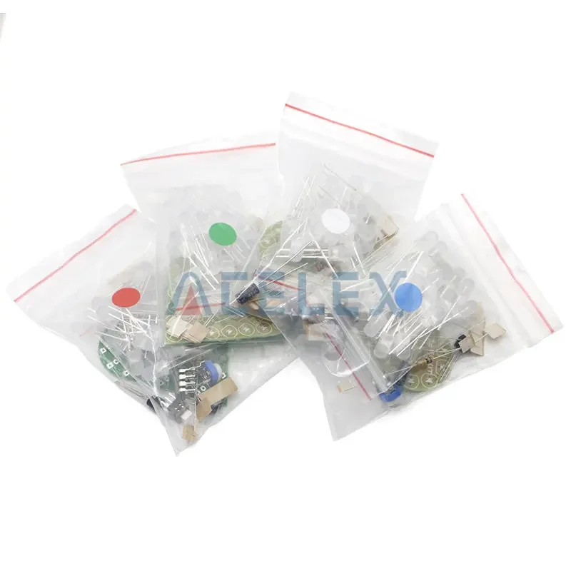 Breathing Lamp Kit DIY Kit Heart Shape Breathing Lamp Kit DC 4V-6V Breathing LED Suite Red White Blue Green DIY Electronic Production For Learning