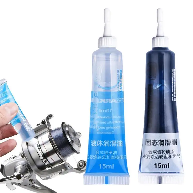 Grease Lubricant Fishing Accessories 2Pcs Fishing Reel Lubricant Oil Grease For Reel Maintenance