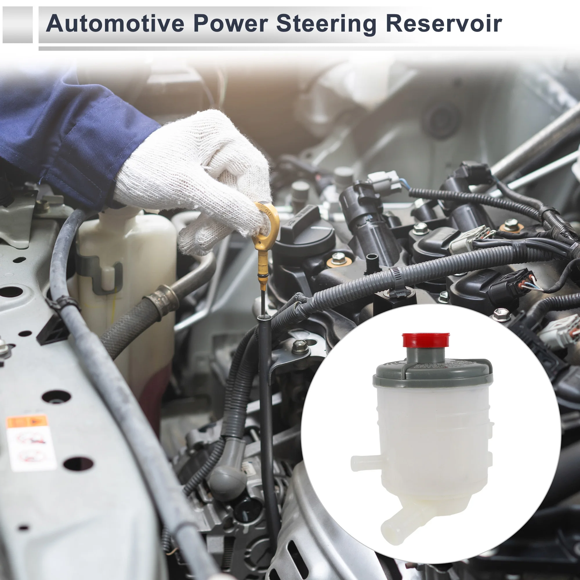 UXCELL Power Steering Reservoir for Honda Civic 2006 2007 2008 2009 2010 2011 No.53701SNAA01 1 Pc White