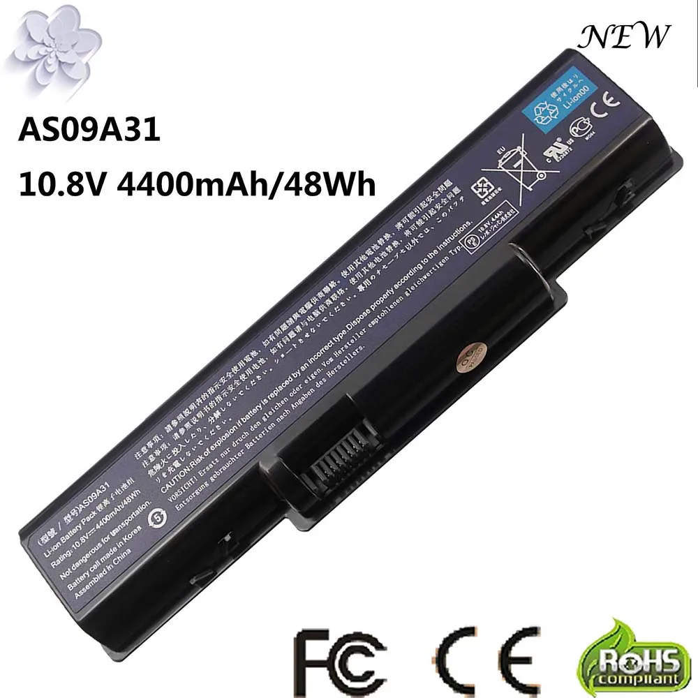 Новый аккумулятор для ноутбука ACER AS09A31 AS09A41 AS09A51 AS09A61 AS09A71 AS09A73 AS09A75 AS09A90 AS09A56 5732 4732 5516