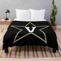 vanderbilt football 4 Throw Blanket Soft Plush Plaid Plaid Blankets 1
