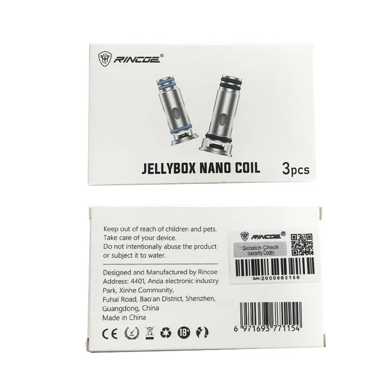 Tanio 30 sztuk/partia oryginalny Rincoe Jellybox Nano cewki dla Jellybox Nano SE