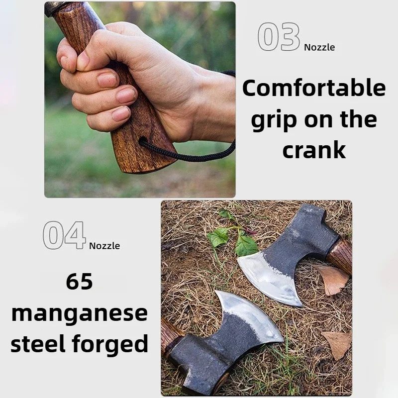 Camping Small Hand Axe Steel Portable Hatchet Multifunctional Tactical Ax Professional Ax for Lumberjack Survival Accessories 4