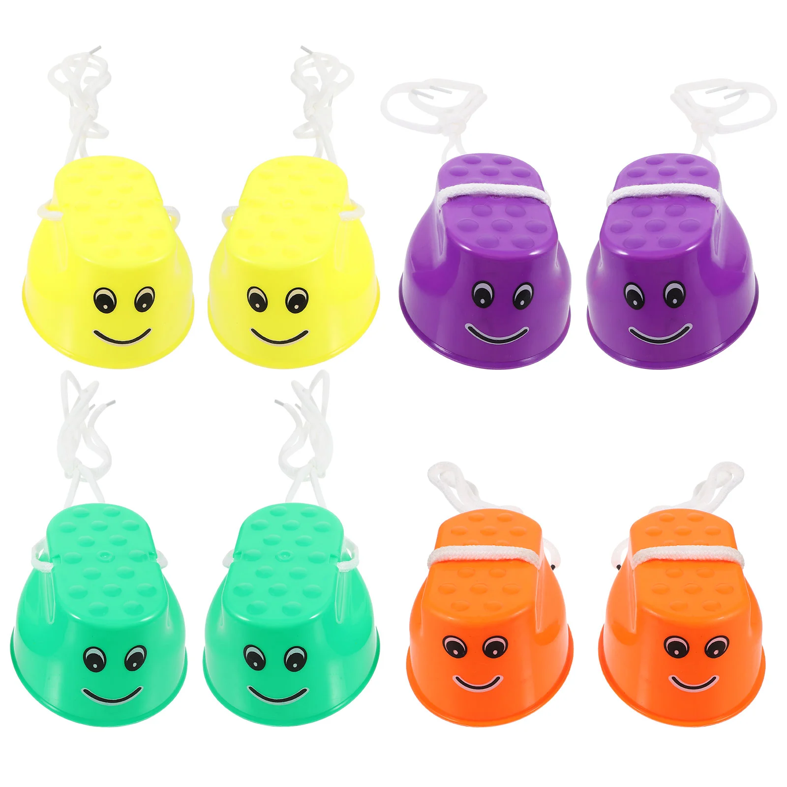 

4 Pairs Stilts Kids for Non-slip Pot Boy Creative Toys Walking Cups Plastic Children